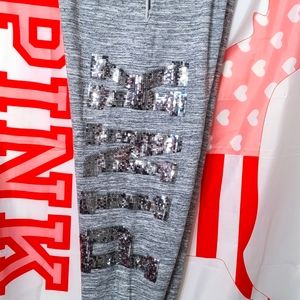 PINK Victoria's Secret RARE HTF Oversized Medium Bling Joggers ‼️